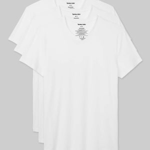 Second Skin High V-Neck Modern Fit Undershirt (3-Pack)